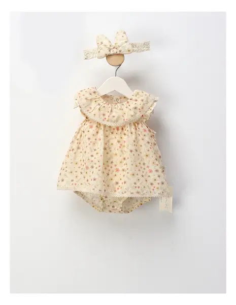 Rochita stil body, cu bentita, Anel, crem