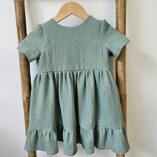 Rochita verde fetite muselina - 86
