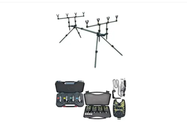 Rod-pod baracuda pentru 4 lansete si Avertizori TLI21 cu swingeri cu led