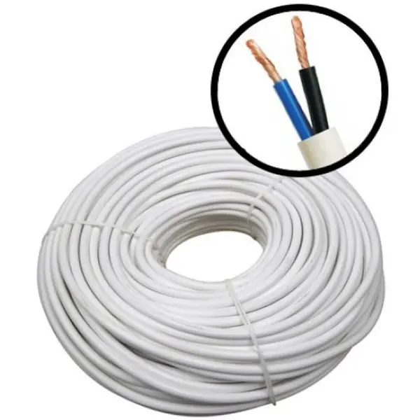 Rola 100m cablu electric litat (multifilar) de cupru MYYM / H05VV-F 2x1