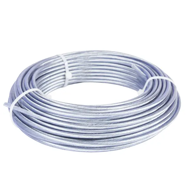Rola 25M cablu otel zincat, plastifiat, diametru 3-4.5mm, Micul Fermier
