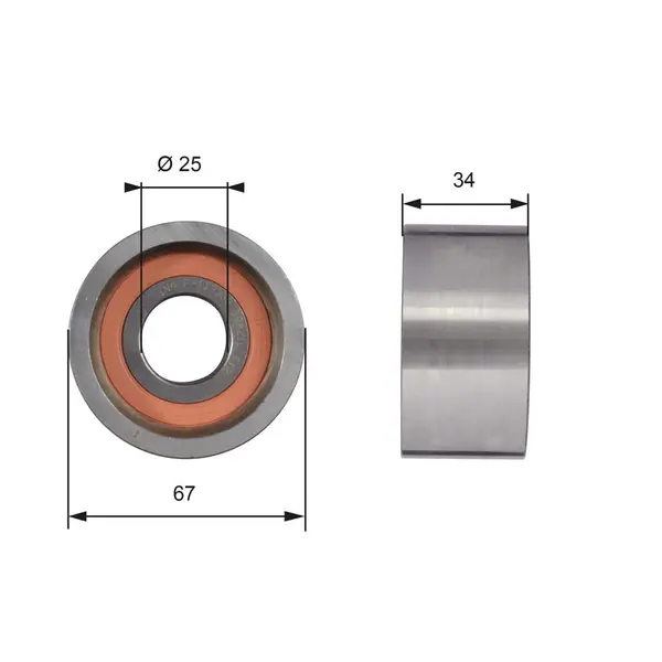 Rola ghidare/conducere, curea distributie GATES T41178