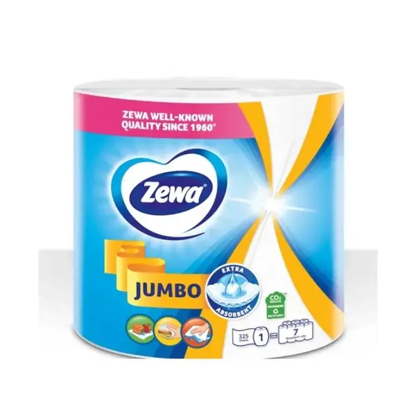 Rola prosop bucatarie 2 straturi 325 portii Zewa Jumbo White Rola prosop bucatarie 2 straturi 325 portii Zewa Jumbo White