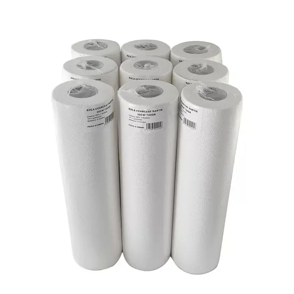 Role cearceaf hârtie 50cmx700gr, 2 straturi, 9 role/bax – Hygiene Plus