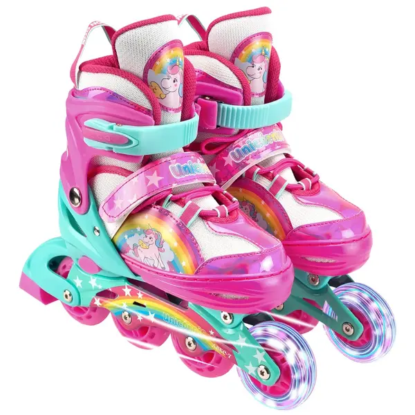 Role reglabile, Action One, Unicorn Fantasy, roti luminoase, M(35-38), Roz