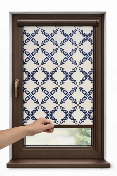Roletă Premium cu arc, fără lanț – Material textil ROYAL 5000, montaj pe baghetă