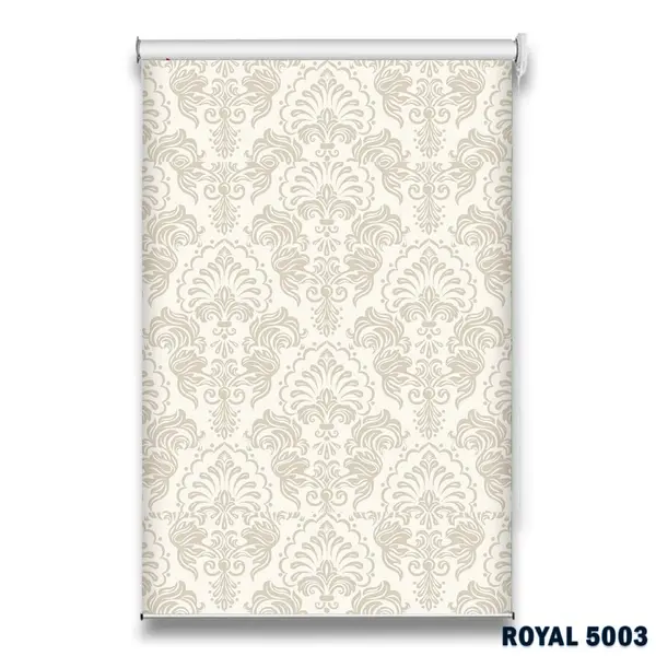 Roletă textilă Royal 5003 crem cu model damask elegant