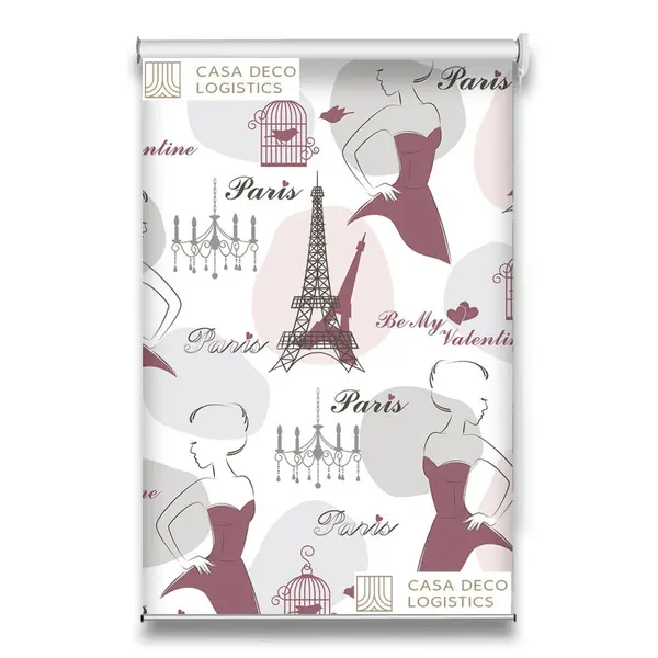 Roletă textilă Urban 4014 cu model Paris și siluete feminine