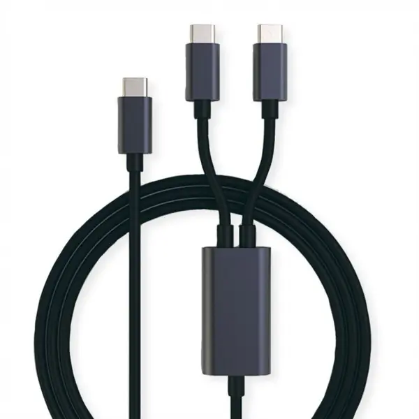 Roline Cablu splitter de incarcare USB type C la 2 x USB type C 100W T-T 1.8m, Roline 11.02.8308