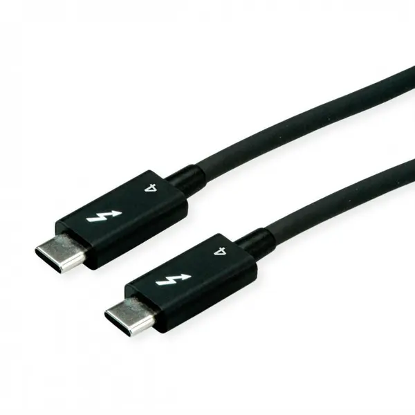 Roline Cablu Thunderbolt 4, Roline 11.02.9047, (USB type C) activ 8K60Hz/40Gb/100W T-T, 1.5m, Negru