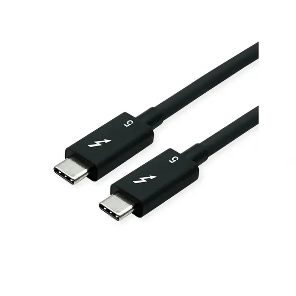 Roline Cablu Thunderbolt 5 (USB type C) pasiv 8K60Hz 80Gbit/s 240W T-T 0.8m Negru, Roline 11.02.9111