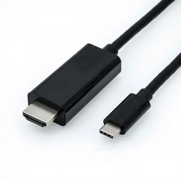 Roline Cablu USB tip C la HDMI 4K60Hz T-T 1m Negru, Roline 11.04.5840