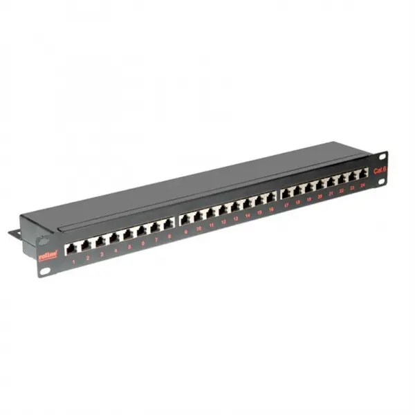 Roline Patch Panel FTP Cat.6, 24 porturi, negru, Roline 26.11.0361