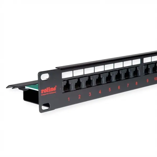 Roline Patch Panel UTP Cat.6, 24 porturi, negru, Roline 26.11.0362