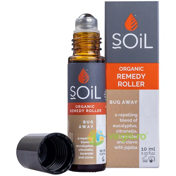 Roll-On Anti-Insecte Bug Away cu Uleiuri Esentiale Pure Bio 10ml