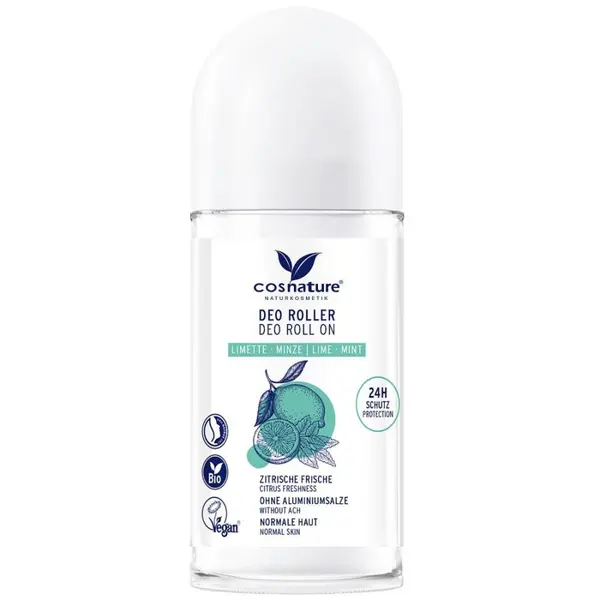Roll-on cu lime bio si menta fara aluminiu - 50 ml