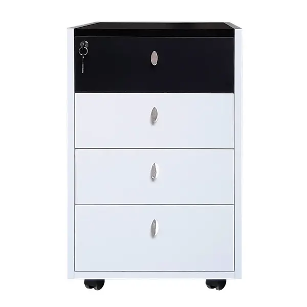 Rollbox PAL alb/negru 43x49x69 cm 4 sertare cu yală Rollbox PAL alb/negru 43x49x69 cm 4 sertare cu yală
