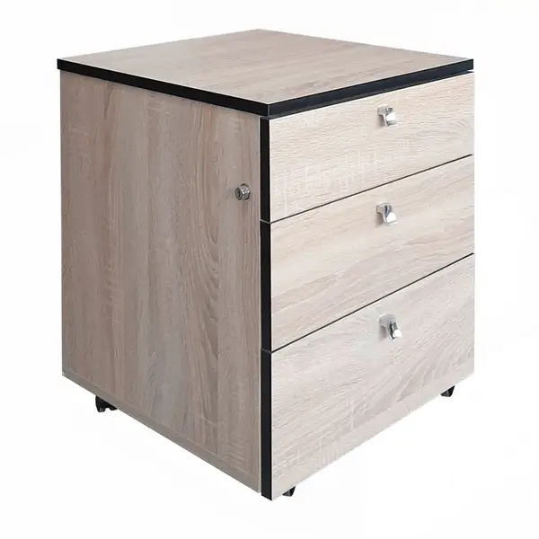 Rollbox PAL alb/stejar 44x52x61 cm 3 sertare cu yală Rollbox PAL alb/stejar 44x52x61 cm 3 sertare cu yală stejar