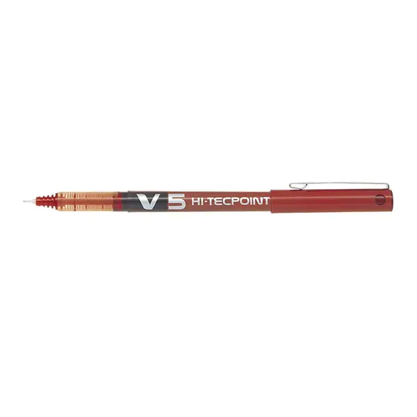 Roller cu cerneala Pilot V5 Hi-Tecpoint diverse culori 0.5 mm cu capac Roller cu cerneala Pilot V5 Hi-Tecpoint diverse culori 0.5 mm cu capac rosu