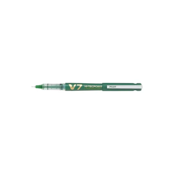 Roller cu cerneala Pilot V7 Hi-Tecpoint reincarcabil diverse culori 0.7 mm cu capac Roller cu cerneala Pilot V7 Hi-Tecpoint reincarcabil diverse culori 0.7 mm cu capac verde