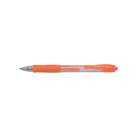 Roller cu gel G-2 Neon Pilot 0.7mm varf mediu portocaliu neon