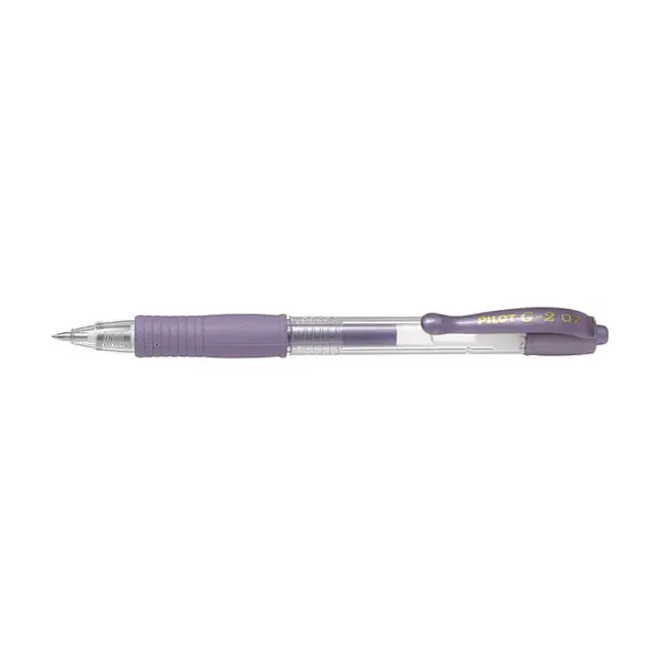Roller cu gel Pilot G-2 culori metalice 0.7 mm cu click Roller cu gel Pilot G-2 culori metalice 0.7 mm cu click violet