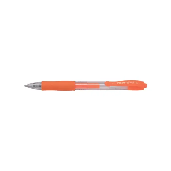 Roller cu gel Pilot G-2 Neon diverse culori 0.7 mm cu click Roller cu gel Pilot G-2 Neon diverse culori 0.7 mm cu click portocaliu neon