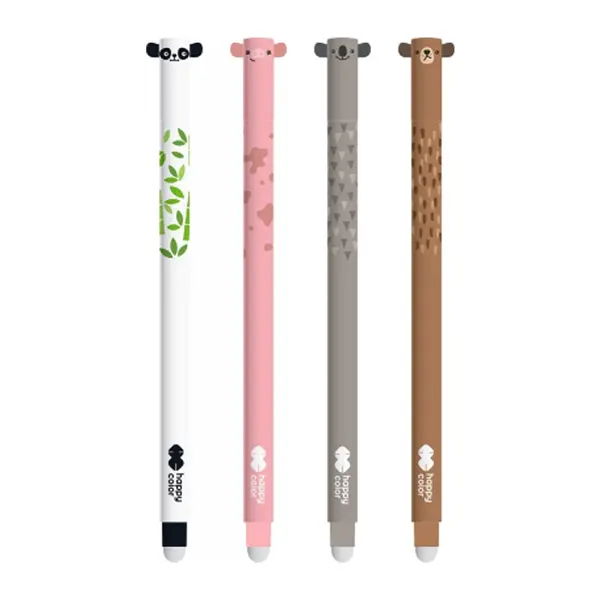 Roller gel cu rescriere, 0.5mm, albastru, Happy Color Ears