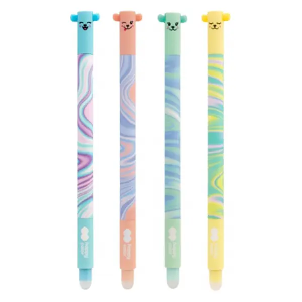 Roller gel cu rescriere, 0.5mm, albastru, Happy Color Pastel Twist