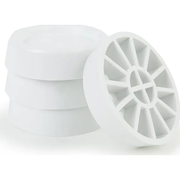 Roller Paduri antivibratie Roller pentru masina de spalat, uscatoare, 6.5 x 4.5 x 1.7 cm, PVC, 4 bucati, alb