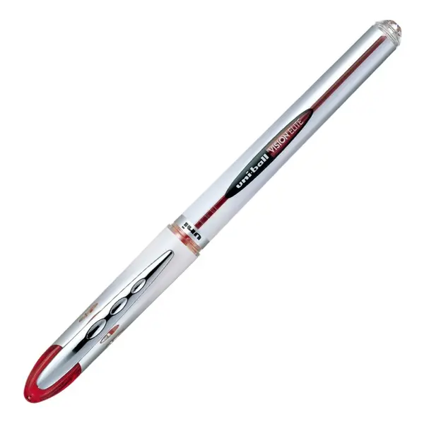 Roller reincarcabil Uni-ball Vision Elite UB-200, 0.8mm, corp gri, detalii in culoarea scrisului