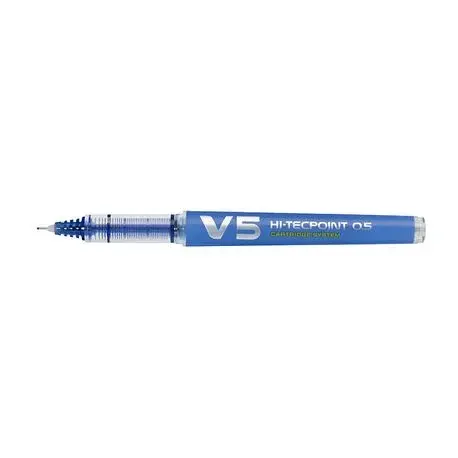 Roller reincarcabil V5 Hi-Tecpoint Pilot 0.5 mm varf fin albastru