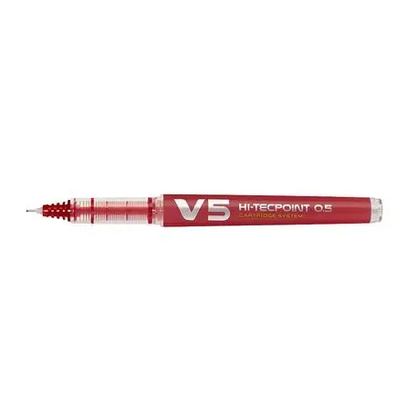 Roller reincarcabil V5 Hi-Tecpoint Pilot 0.5 mm varf fin rosu