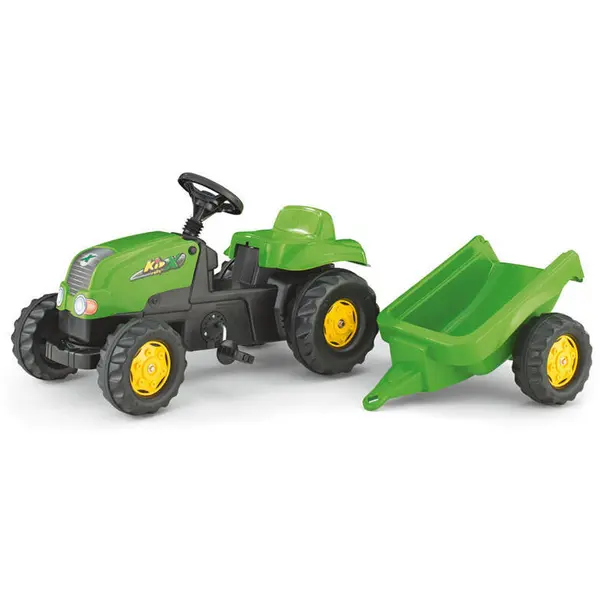 Rolly Toys Tractor cu pedale Rolly Kid-X, cu remorca