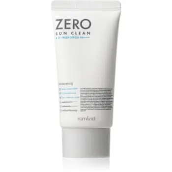 rom&nd Zero Sun Clean fluid protector cu minerale pentru fata SPF 50+