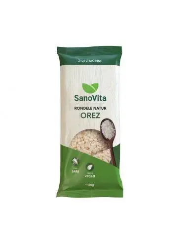 Rondele din orez expandat, 56g - Sanovita