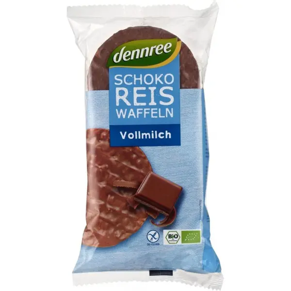 Rondele din orez expandat cu ciocolata si lapte integral fara gluten, eco - 100 g