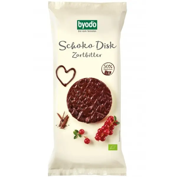 Rondele din orez integral cu ciocolata amaruie fara gluten, eco - 65 g