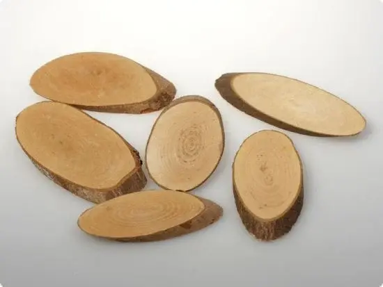 Rondele ovale din lemn 8-11 cm, 18 20 bucati set