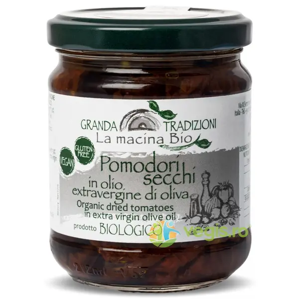 Rosii Uscate in Ulei de Masline fara Gluten Ecologice/Bio 180g