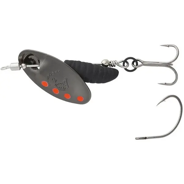 Rotativa Grub Spinners Nr.0 2.2g Sinking Black Red Black