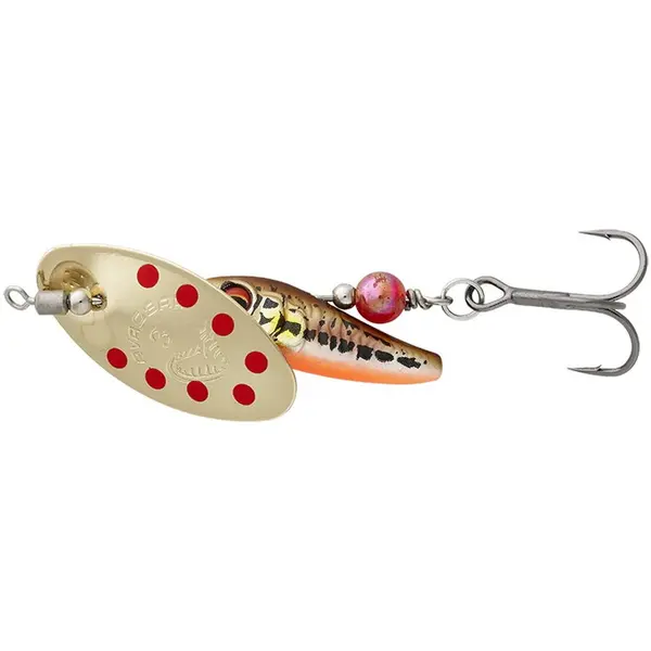 Rotativa Sticklebait Spinner Nr.3 7.3g Sinking Minnow Gold Red