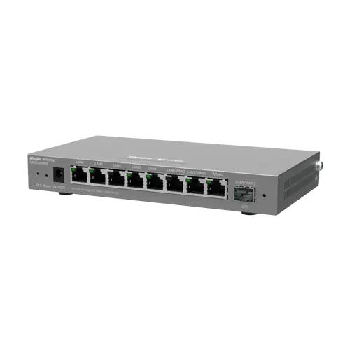 Router 8 porturi RJ45 1 Gbps, 1 port SFP 1 Gbps, 200 clienti, Multi-WAN, Cloud Management - Ruijie RG-EG209GS