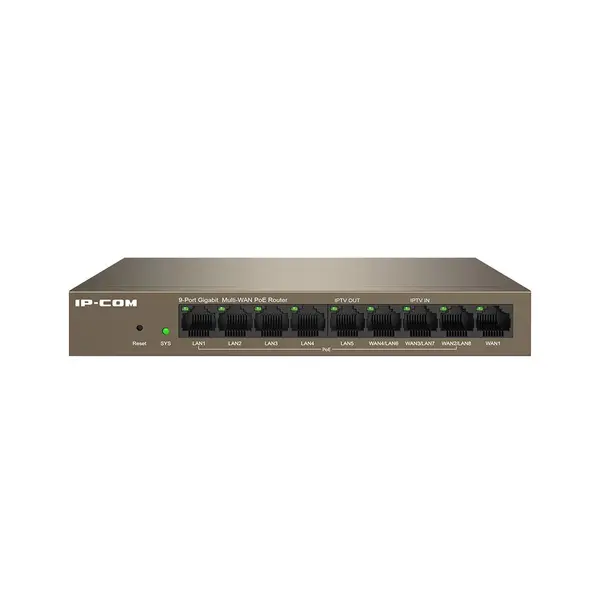 Router Gigabit PoE IP-COM M20-8G-PoE, 9 porturi, 8x PoE+, buget 110 W, WiFi, management in cloud