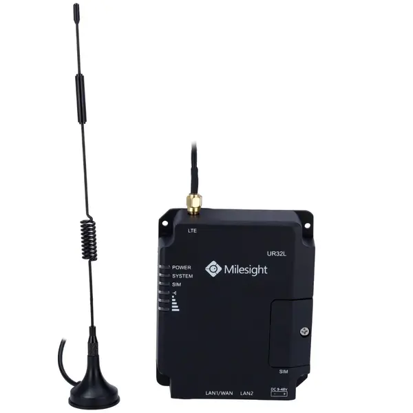 Router Industrial 4G - Cartela 3G / 4G, 2 porturi POE Milesight MS-UR32L-L04EU-P