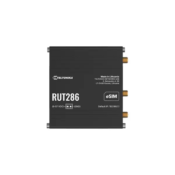 Router industrial Teltonika RUT286, 4G LTE, WiFi, 150 Mbps, Dual SIM, eSIM, PoE