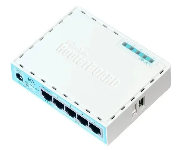 Router LAN Gigabit MikroTik hEX RB750GR3, 5 porturi Gb, slot micro SD, USB