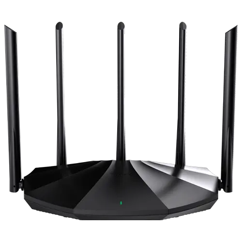 Router Wi-Fi 6, DualBand 2.4Ghz/5GHz, 300+1201Mbps, 5x6dBi, 4 porturi Gigabit - Tenda TX2-PRO