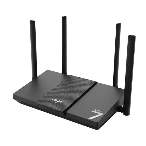 Router Wireless ASUS RT-BE50 BE3600, Dual-Band (2.4 GHz / 5 GHz), WiFi7, AiMesh, 688+2882 Mbps (Negru)