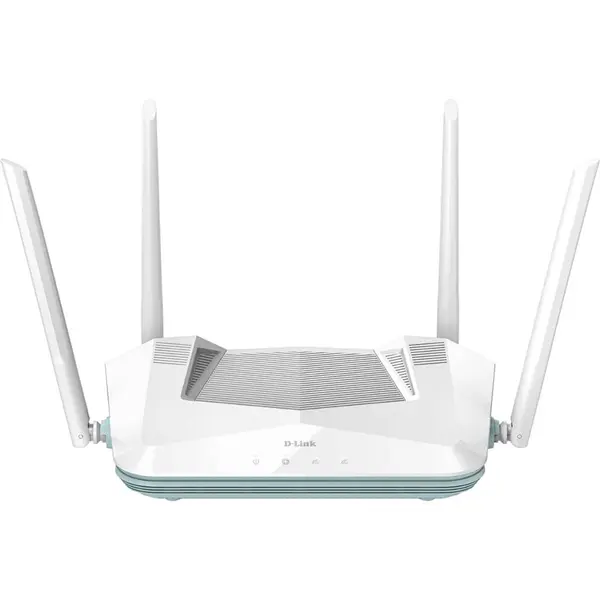 Router Wireless D-Link R32 Eagle Pro AI, AX3200, Dual-Band Gigabit, Wi-Fi 6, 4x4 MU-MIMO, Alb